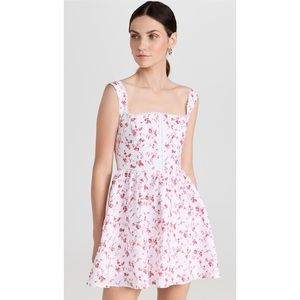 Reformation 6 Sheri Linen Mini Dress Corset Rosalie